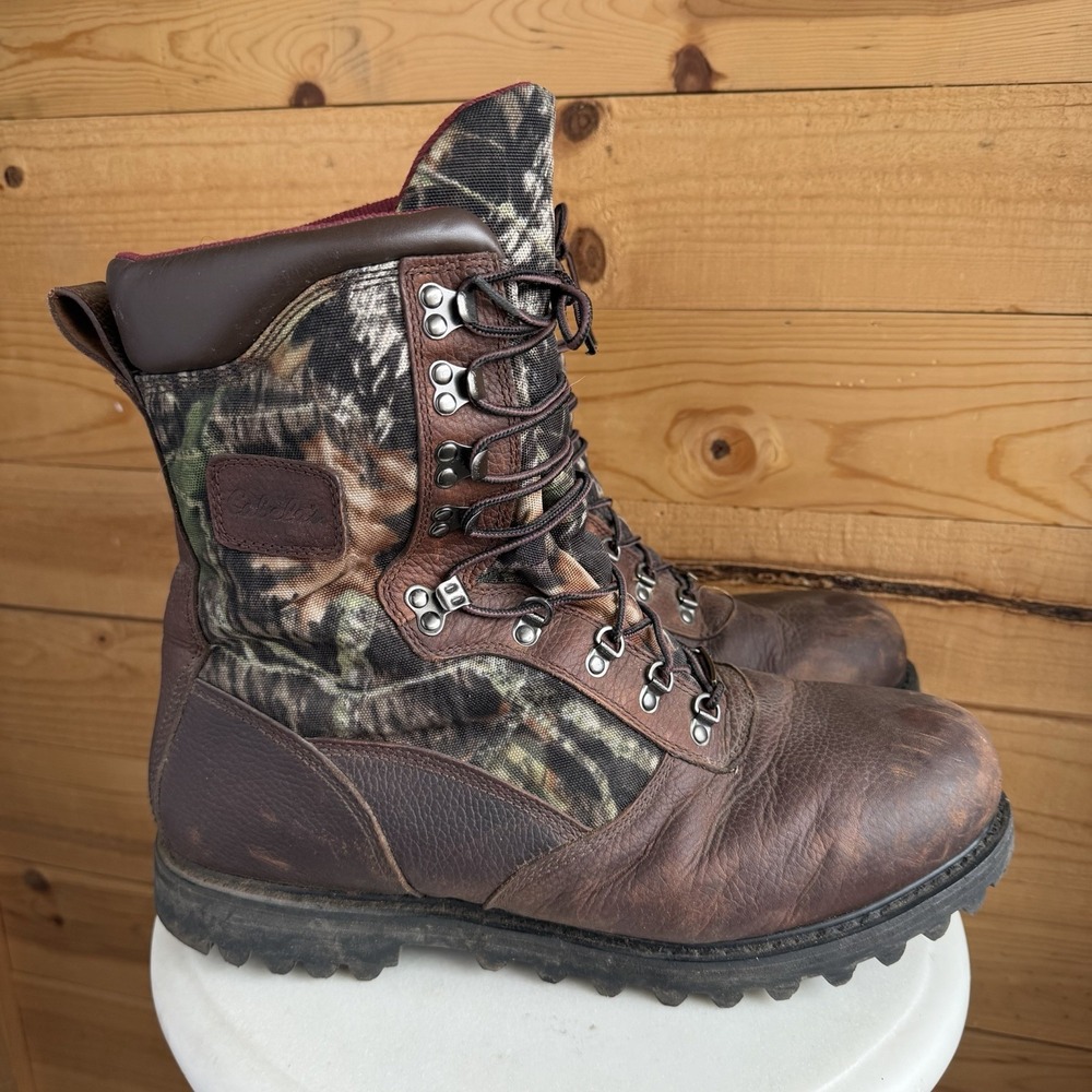 Cabela's Iron Ridge Leather GORE-TEX Boots 16D Camo‎ Winter Hiking Heavy Duty